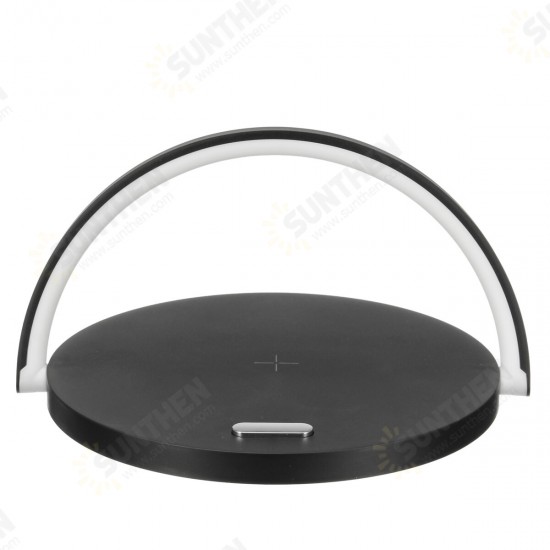 3in1 10W Wireless Charger Fast Charge Stand Wireless Charger Desktop LED Lamp Night Light Adjustable Phone Holder for iPhone 11 pro for Samsung Huawei