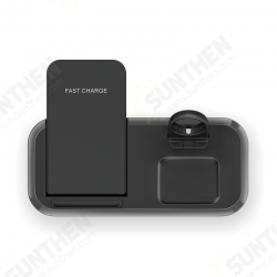 3-In-1 15W Wireless Charging Station Charger Rotatable Dock Charging Station For iPhone 13 Pro Max For TWS Earphone For Smart Watch 3-In-1 15W Wireless Charging Station Charger Rotatable Dock Charging Station For iPhone 13 Pro Max For TWS Earphone For Smart Watch