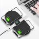 3 In 1 Double Seat Qi Wireless Charger 10W Fast Charging Dock Pad For iPhone XS 11Pro Huawei P30 P40 Pro MI10 Note 9S Apple Watch