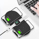 3 In 1 Double Seat Qi Wireless Charger 10W Fast Charging Dock Pad For iPhone XS 11Pro Huawei P30 P40 Pro MI10 Note 9S Apple Watch