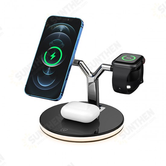 3in1 15W Wireless Charger Charging Dock Fast Charging for iPhone Apple Watch Airpods for Samsung Huawei Mate40 P50 OnePlus 9 Pro