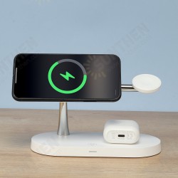 3-in-1 15W/10W/7.5W/5W Magnetic Wireless Charger Night Light Fast Charging Stand For iPhone 13 Pro Max For iPhone 12 For Apple Watch For TWS Earphones 3-in-1 15W/10W/7.5W/5W Magnetic Wireless Charger Night Light Fast Charging Stand For iPhone 13 Pro Max For iPhone 12 For Apple Watch For TWS Earphones