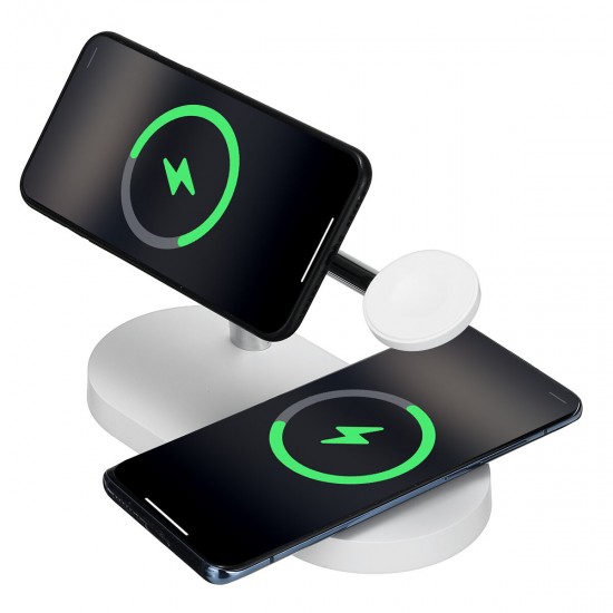 3-in-1 15W/10W/7.5W/5W Magnetic Wireless Charger Night Light Fast Charging Stand For iPhone 13 Pro Max For iPhone 12 For Apple Watch For TWS Earphones