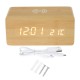 3 in 1 Wireless Charger & LED Digital Alarm Clock & Thermometer Modern Wooden