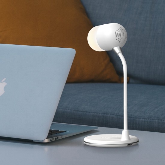 3-in-1 bluetooth Speaker Wireless Charger Dimmable Touch Switch Control Table Desktop LED Lamp