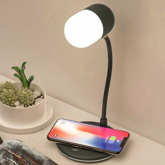 3-in-1 bluetooth Speaker Wireless Charger Dimmable Touch Switch Control Table Desktop LED Lamp