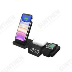 4in1 10W 7.5W 5W Wireless Charging Vertical Stand With Clock Charger Fast Charging Holder For iPhone Samsung Note 20 Ultra Apple Watches AirPods Pro 4in1 10W 7.5W 5W Wireless Charging Vertical Stand With Clock Charger Fast Charging Holder For iPhone Samsung Note 20 Ultra Apple Watches AirPods Pro