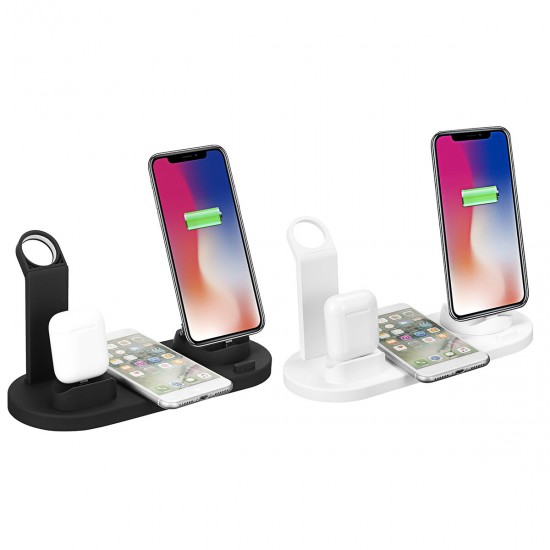 4In1 10W Wireless Charger Stand for Airpods Pro for Apple Watch for Samsung Huawei Mate40 P50 OnePlus 9 Pro for iPhone 12 Pro Max