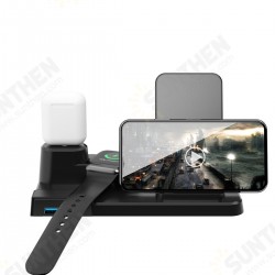 5-in-1 10W QI Wireless Charger For iPhone 12 11Pro XS XR for iwatch Airpods2 AirPods Pro