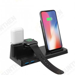 5-in-1 10W QI Wireless Charger For iPhone 12 11Pro XS XR for iwatch Airpods2 AirPods Pro