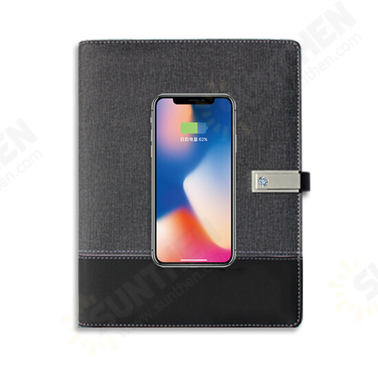 8000mAh Meeting Notebook Power Bank With U Disk Micro USB Type-C Lightning Quick Charging For iPhone XS 11Pro Huawei P30 P40 Pro MI10 Note 9S