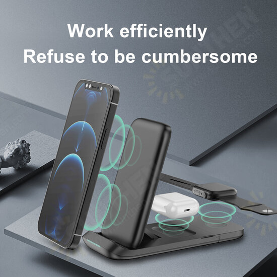 HS-V8 Folding 3In1 Wireless Charger 15W Fast Charging Vertical Stand For iPhone13 Pro Max Samsung GalaxyZ Fllp3 Xiaomi12 Smart Watch Apple AirPods Pro HS-V8 Folding 3In1 Wireless Charger 15W Fast Charging Vertical Stand For iPhone13 Pro Max Samsung GalaxyZ Fllp3 Xiaomi12 Smart Watch Apple AirPods Pro