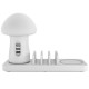 Mushroom Light 3 in 1 3 Ports USB 10W Fast Qi Wireless Charger for Samsung for iPhone Phone