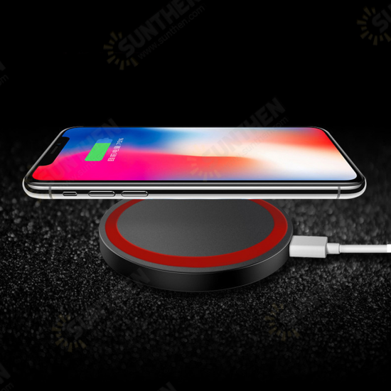 Q5 5W LED Indicator Fast Charging Universal Wireless Charger Pad For iPhone X XS MI9 S10 S10+