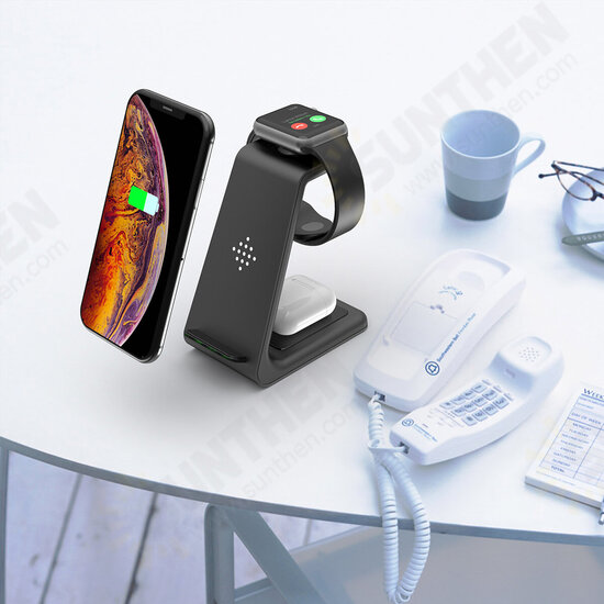 10W Fast Charge 3 In 1 Wireless Charger Charger Dock For Samsung Wireless Charge Stand For Iphone for Apple Watch for Airpods Pro