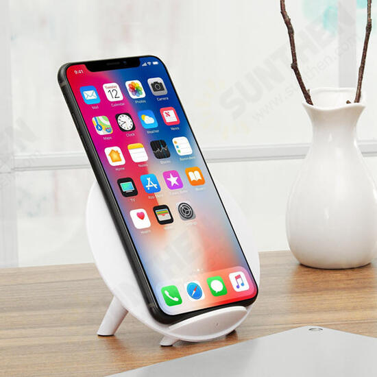 Wireless Charger Desktop Holder With LED Light For iPhone X 8 8Plus Samsung S8 S7 Note8