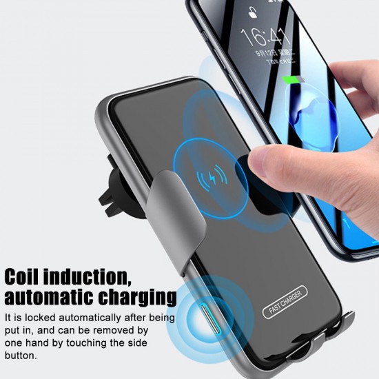 V8 15W Wireless Car Charger Intelligent Sensing Automatic Clamping Fast Charging For iPhone 12 XS 11Pro Huawei Mate 20 Pro Mi10