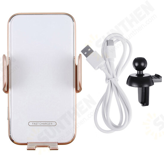 V8 15W Wireless Car Charger Intelligent Sensing Automatic Clamping Fast Charging For iPhone 12 XS 11Pro Huawei Mate 20 Pro Mi10