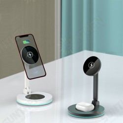Y21 2in1 15W Foldable Magnetic Wireless Charger Fast Charging Stand Holder for iPhone12 Airpod Samsung Galaxy S21/S20 Huawei Mate40 P50 OnePlus 9Pro Y21 2in1 15W Foldable Magnetic Wireless Charger Fast Charging Stand Holder for iPhone12 Airpod Samsung Galaxy S21/S20 Huawei Mate40 P50 OnePlus 9Pro
