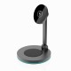 Y21 2in1 15W Foldable Magnetic Wireless Charger Fast Charging Stand Holder for iPhone12 Airpod Samsung Galaxy S21/S20 Huawei Mate40 P50 OnePlus 9Pro