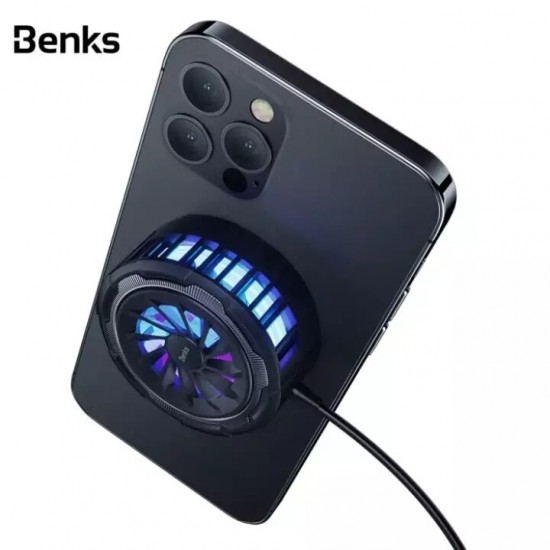 W07 Heat Sink Cooling Magnetic Wireless Charger Radiator Cooler LED Colorful Lights Refrigeration PUBG Game Fan for iPhone Samsung Huawei OnePlus