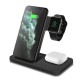 15W 3in1 Qi Wireless Charger for iPhone 12 11 Pro XS XR X 8 Fast Charging Dock Station For Apple Watch 6 5 4 3 2 AirPods Pro Samsung Huawei OnePlus