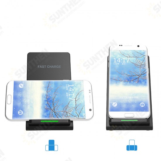 M520 10W 2 Coils Qi Wireless Quick Charger Stand Holder for Samsung S8 Galaxy Note 8 iPhone 8 Plus X