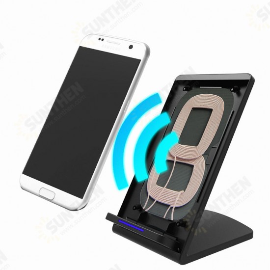 M520 10W 2 Coils Qi Wireless Quick Charger Stand Holder for Samsung S8 Galaxy Note 8 iPhone 8 Plus X