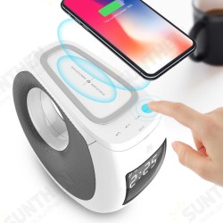 2in1 Wireless bluetooth Speaker Qi Wireless Charger with Mic & NFC Function Music Alarm Cloc 2in1 Wireless bluetooth Speaker Qi Wireless Charger with Mic & NFC Function Music Alarm Cloc