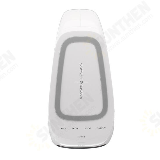 2in1 Wireless bluetooth Speaker Qi Wireless Charger with Mic & NFC Function Music Alarm Cloc