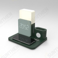 New 5-In-1 Night Light Wireless Charger LED Indicator Wireless Charging Alarm Clock For iPhone 12 Pro Max Mini/Air Pod/Watch New 5-In-1 Night Light Wireless Charger LED Indicator Wireless Charging Alarm Clock For iPhone 12 Pro Max Mini/Air Pod/Watch