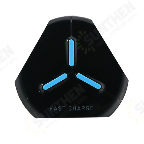 Q500 Qi Wireless Fast Charging Phone Charger Pad with LED Indicator for Samsung S8 iPhone 8 X