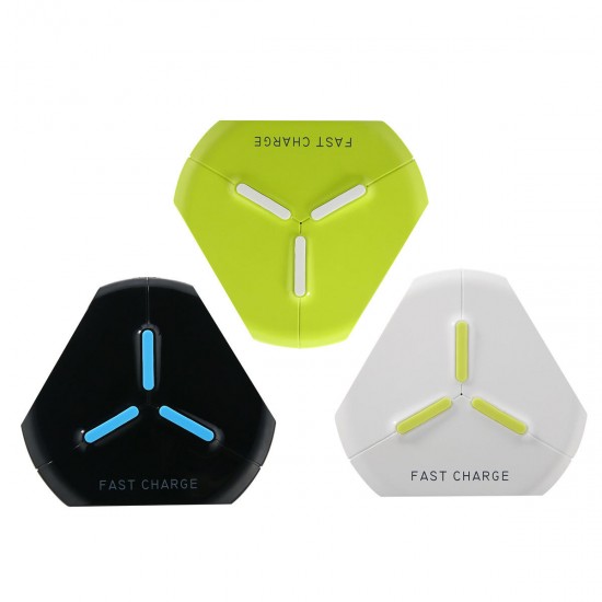 Q500 Qi Wireless Fast Charging Phone Charger Pad with LED Indicator for Samsung S8 iPhone 8 X