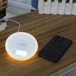 Fast Charger Clock Night Light Wireless Charger For iPhone 8/8P iPhone X Samsung S8 Fast Charger Clock Night Light Wireless Charger For iPhone 8/8P iPhone X Samsung S8