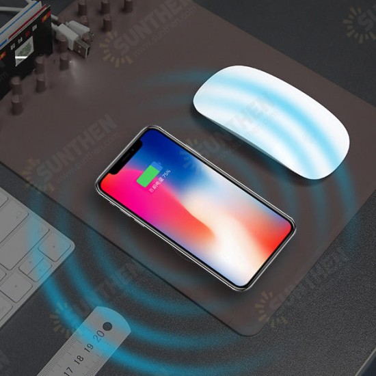 Wireless Charger Desktop Organizer Mouse Pad for Samsung S8 Note iPhone 8 Plus X