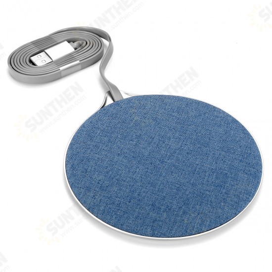 Wireless Fast Charger Pad Metal Cloth Charging Mat for iPhone for Samsung 9V 7.5W