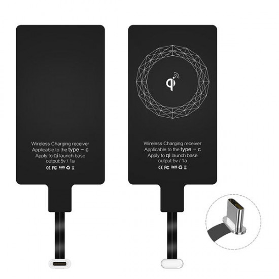 Wireless Type C Charger Receiver Adapter For Oneplus 5T Mi A1 Mix 2 HUAWEI Mate 10