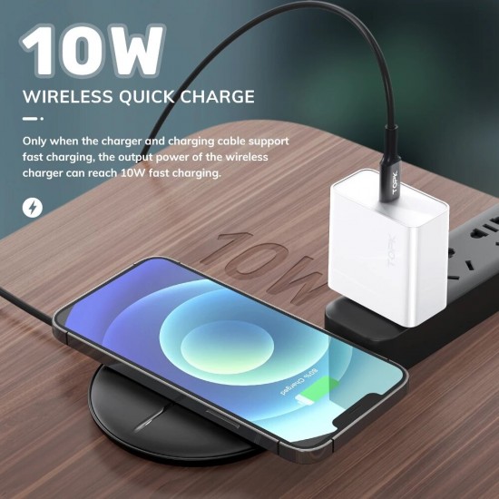 B09W 10W 7.5W 5W Wireless Charger Fast Wireless Charging Pad For Qi-enabled Smart Phones For iPhone 12/11 Samsung Ultra Huawei P40 Pro Mi10