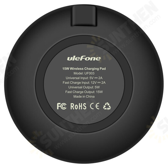 UF003 EPP 15W Fast Charging Qi Wireless Desktop Charger Pad For Smartphone