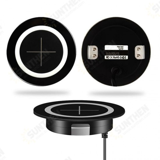 UT18 15W Embedded Desktop Wireless Fast Charging Charger for iPhone 12 12 Pro Max for Samsung Galaxy S20 Ultra OnePlus 8 Pro