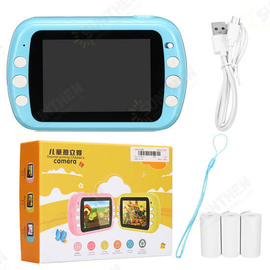 1200mAh HD Children Digital Camera Video Printer 3.5 inch Eye-Protection Screen Instant Printing Kids Camera