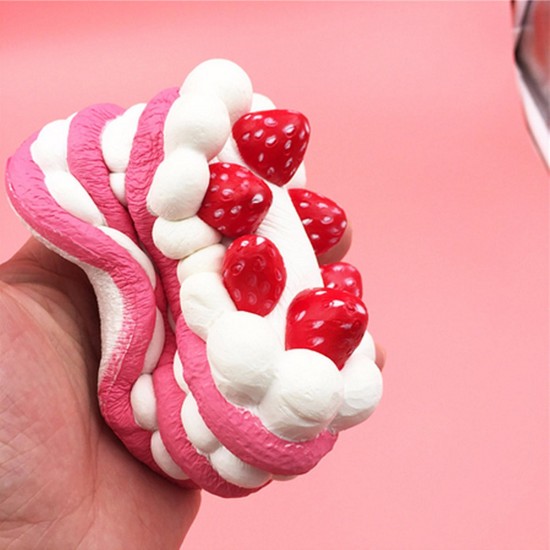 12CM Squishy Strawberry Vanilla Cake Slow Rising Scented Phone Charm Kid Toy HOT