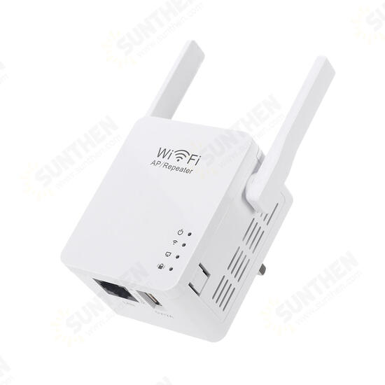 300Mbps 802.11n Wireless Wifi Extender Repeater 2.4G AP Router Dual Antenna Signal Booster Extender Amplifier US/EU/UK/AU Plug