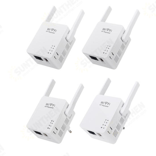 300Mbps 802.11n Wireless Wifi Extender Repeater 2.4G AP Router Dual Antenna Signal Booster Extender Amplifier US/EU/UK/AU Plug