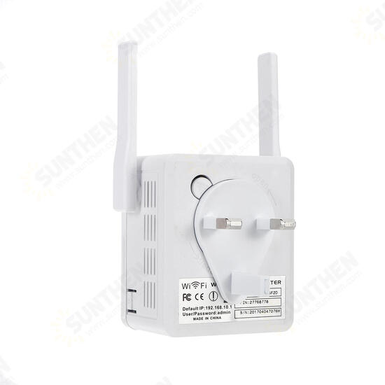 300Mbps 802.11n Wireless Wifi Extender Repeater 2.4G AP Router Dual Antenna Signal Booster Extender Amplifier US/EU/UK/AU Plug