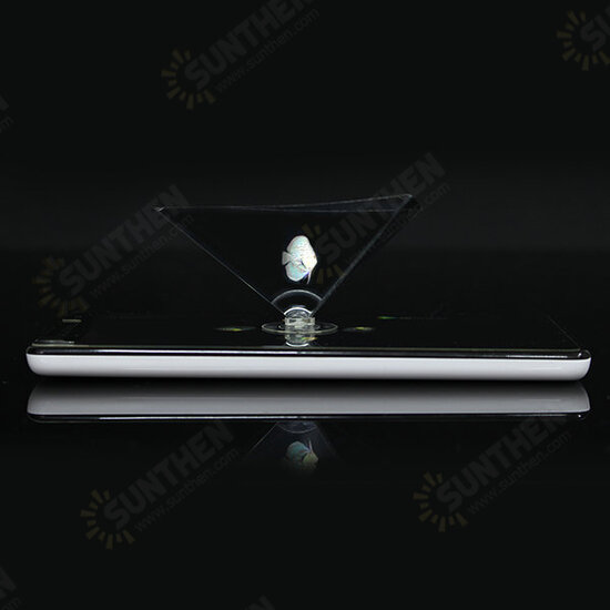 3D Holographic Projector Auxiliary Tool Pyramid DIY Creative Gifts For 3.5 to 6.0 Inches Smartphone