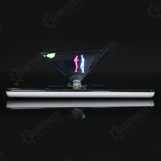 3D Holographic Projector Auxiliary Tool Pyramid DIY Creative Gifts For 3.5 to 6.0 Inches Smartphone