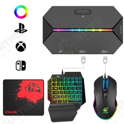 [4 Pcs] G6L Switch Xbox for PS4 Console Gameing Kit 4 Pcs With Converter / Keyboard / Mouse / Mouse Pad