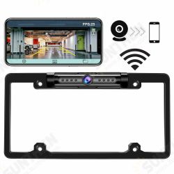 720P HD Recording American License Plate Frame IP69 Waterproof Digital Signal WiFi Wireless Reversing Backup Camera Compatible with iOS/ Android 720P HD Recording American License Plate Frame IP69 Waterproof Digital Signal WiFi Wireless Reversing Backup Camera Compatible with iOS/ Android