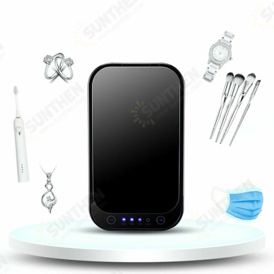 A01 Multifunction Double UV Phone Watch Disinfection Sterilizer Box Face Mask Jewelry Phones Cleaner with Aromatherapy